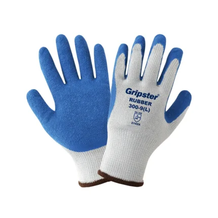 #300 Guantes de poliéster calibre 10 con palma recubierta de goma gris sin costuras Gripster® con resistencia a cortes, abrasión y perforaciones