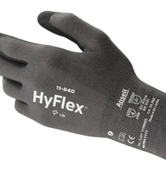 #11-840 HyFlex® GUANTE NYLON GRIS C/NITRILO FORTIX NEGRO