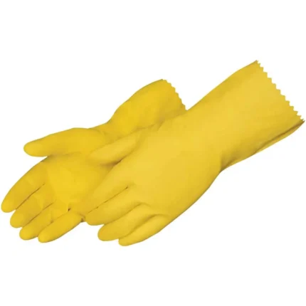 #2870SL Guante de látex doméstico amarillo de 18 mil