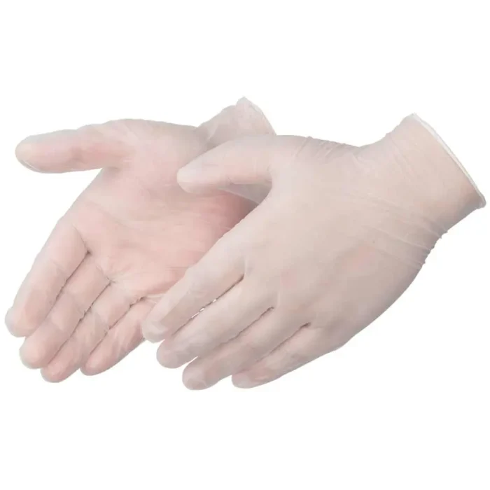 #2910W Duraskin™ guantes desechables de vinilo transparente