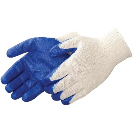 #4719 a-grip™ guantes sin costuras recubiertos de látex azul