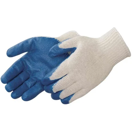 #4749BL GUANTES SIN COSTURAS RECUBIERTOS DE LÁTEX AZUL