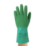 #16-650 Alphatec® guante gladiator alg. Impreg. Latex rugoso 12" verde.